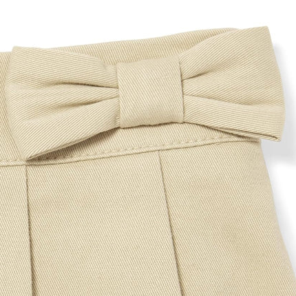 The Children's Place Baby Girls' Uniform Bow Pleated Skort 2 Pack, Sandy/Tidal 2-Pack, 2T