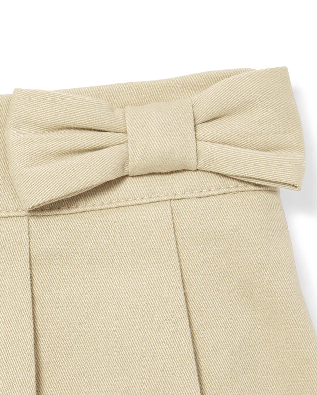 The Children's Place Baby Girls' Uniform Bow Pleated Skort 2 Pack, Sandy/Tidal 2-Pack, 2T