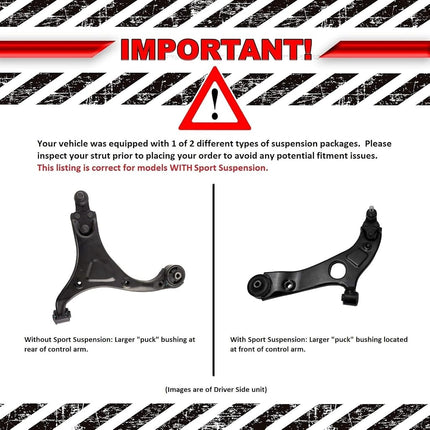 TRQ Front Suspension Sway Bar End Link Pair LH & RH Sides Compatible with Sonata Optima