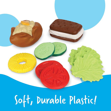 Learning Resources New Sprouts Breakfast, Lunch and Dinner Baskets, Pretend Play Toy for Toddlers, Preschool Learning Toys, Kitchen Play Toys for Kids