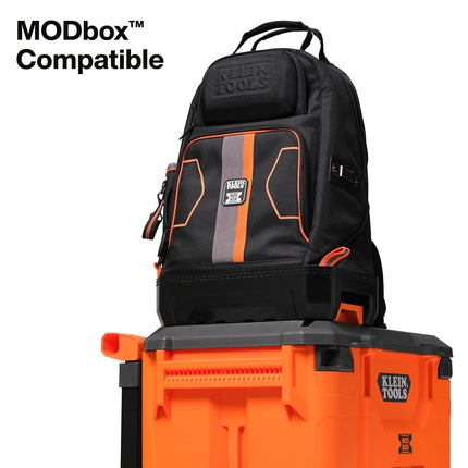 Klein Tools 62201MB MODbox Electrician's Tool Backpack, Customizable Mobile Workstation with 32 Pockets for Maximum Tool Storage