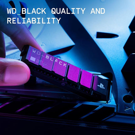 Disque de jeu SSD interne WD BLACK SN850P 2 To pour console PlayStation 5, noir
