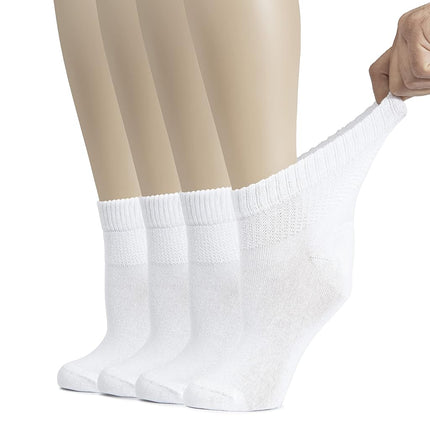 HUGH UGOLI Women's Cotton Diabetic Ankle Socks, Wi