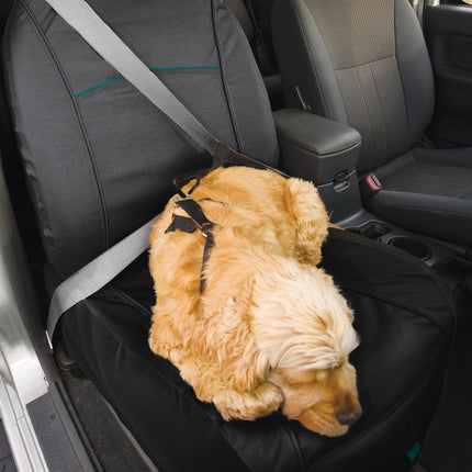 Kurgo Rover Bucket Seat Cover - Waterproof Dog Backseat Cover - Adjustable Strap Seat Cover - Scratch Resistant Protector - Front Seat Guard - Large Storage Pocket
