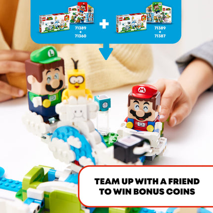 LEGO Super Mario Pack d'extension La rencontre aérienne de Lakitu 71389, un Kit de Construction, un Jouet de Collection pour Enfants, Nouveauté 2021 (484 Pièces)