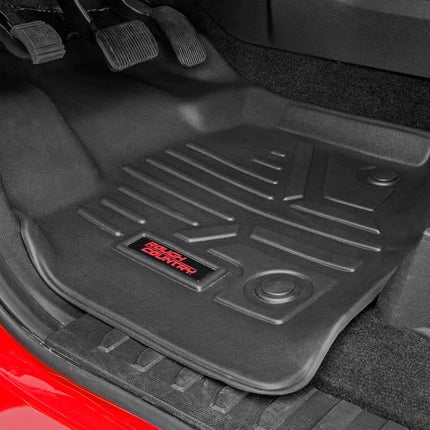 Rough Country M-51153 - Heavy Duty Floor Mats [Front & Rear ] - 2015-2019 Ford F150