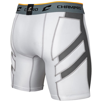 Short de compression coulissant CHAMPRO Wind Up pour jeunes blanc