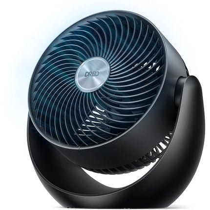 Dreo Desk Fan for Bedroom, 11 Inch Table Fans, 60ft Strong Airflow, 120° Vertical Manual, 3 Speeds, 28dB Quiet Air Circulator Fan，Black