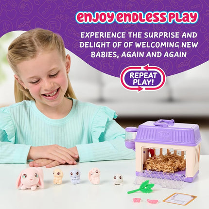 LLP Little Live Pets Mama Surprise Minis Bunny, Reveals 2-4 Babies