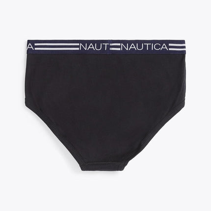 Nautica Men's Cotton Classic Multipack Briefs, 3 Pack Black, Medium