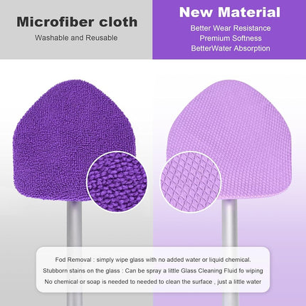 Xindell Window Cleaner Tool – 24inch Car Windshield Cleaner with 4 Microfiber Pads Bonnets Extendable Car Glass Cleaner Long Soft Sponge Handle for Auto Cleaning, XD-JULY01-G