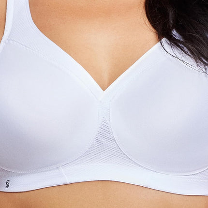 Glamorise MagicLift Seamless Sports Wirefree Bra 1006 (Women's & Women's Plus) White