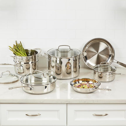 Cuisinart Chef's Classic 11-Piece Stainless Steel Pots and Pans Set (77-11G)