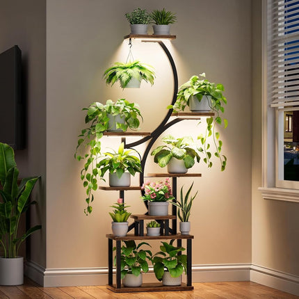 Plant Stand Indoor with Grow Lights - 62" Tall Pla