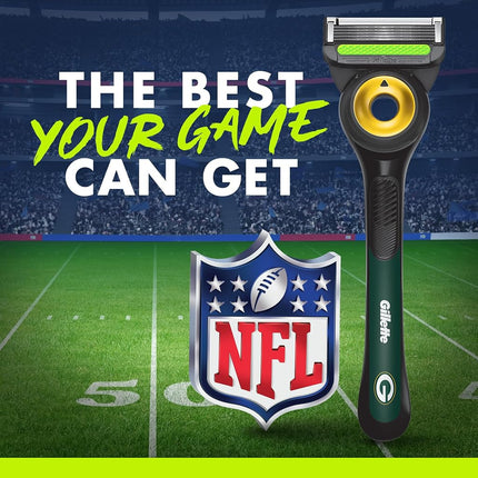 Gillette Labs Special NFL Packers Edition Shaving Razor for Men - 1 Handle, 1 Razor Blade Refill, Perfect for Game Day Grooming, GilletteLabs with Exfoliating Bar