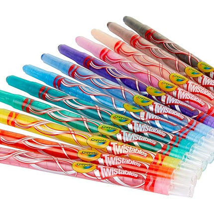 CRAYOLA Twistables Colouring Crayons - Assorted Colours (Pack of 12), Simply Twist for More Colouring Fun - No Need to Sharpen! Ideal for Kids Aged 3+