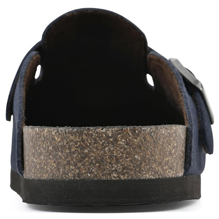 WHITE MOUNTAIN Women's Bari Comfort-Molded Clogs, Navy/Suede, 9