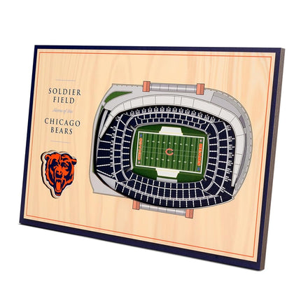 YouTheFan NFL Chicago Bears Maquette de stade 3D pour bureau - Soldier Field