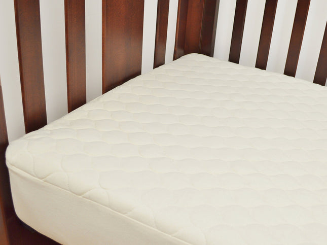 Protège-matelas imperméable matelassé pour berceau et lit de tout-petit American Baby Company en coton biologique, couleur naturelle - Sans vinyle