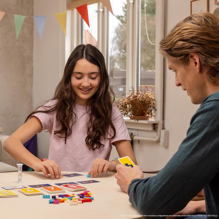 Asmodee Brick Like This! The Official LEGO Party Game - A fast, fun, building game for families, kids, teens, adults – Play in 15mins, with 2-8 Players, Ages 7+, English Version