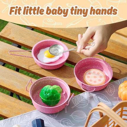 Veitch fairytales Children's Mud Kitchen Accessories Outdoor Children's Crockery Pots Play Kitchen Children's Kitchen Tableware Play Pots Kitchen Accessories Pot Set Kitchen Toy Cooking Utensils