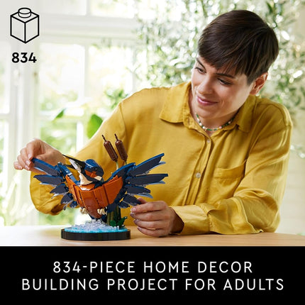 LEGO Icons Kingfisher Bird Model, Creative Set for Adults to Build and Display, Ideal for Home and Office D�cor, Bird Lovers Gift, Relaxing Project for Bird Enthusiasts, 10331