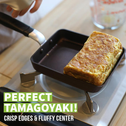 TeChef Tamagoyaki Japanese Omelette Pan/Egg Pan, Coated with Dupont Teflon Select Colour Collection/Non-Stick Coating-Medium