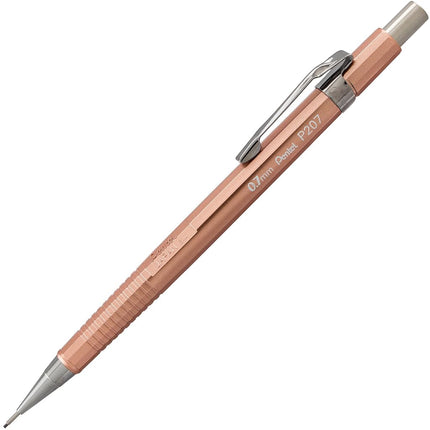 Pentel Sharp Mechanical Pencil, 0.7mm Metallic Copper Barrel, Box of 12 (P207MY)