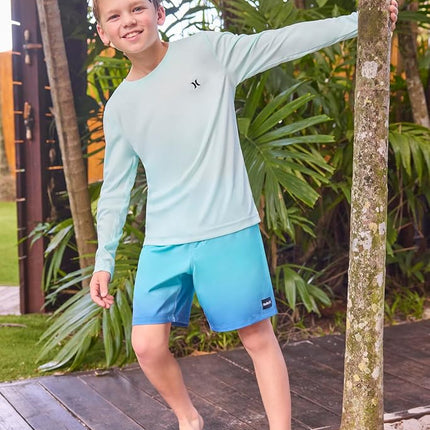 Hurley Boys' Pull on Swim Trunks, Mint Candy Ombre, 2T