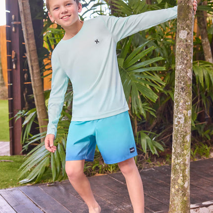 Hurley Boys' Pull on Swim Trunks, Mint Candy Ombre, 2T