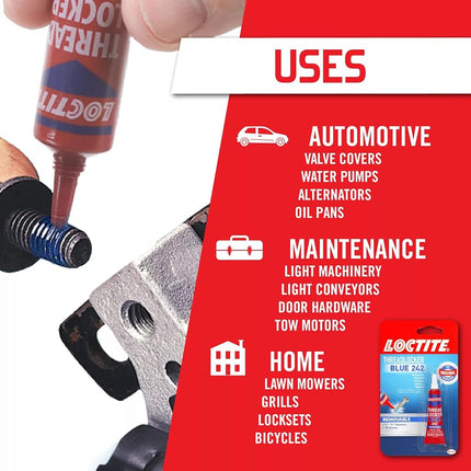 Henkel Loctite Blue 242 Threadlocker 6-Milliliter Tube (209728)