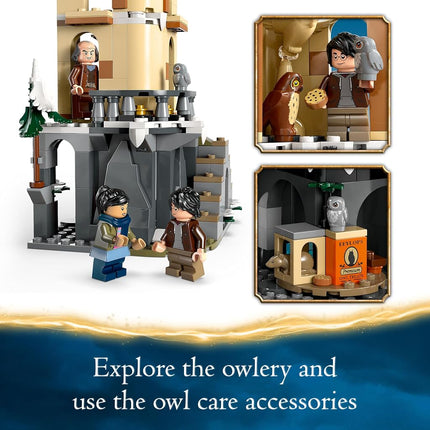 LEGO® Harry Potter™ Hogwarts™ Castle Owlery 76430, Fantasy Toy for Kids, Animal Adventure Playset, Includes 3 Characters, Wizarding World Toy Set for Girls, Boys and Any Fan Aged 8 Plus