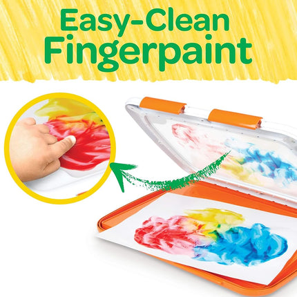 Crayola Washable Finger Paint Station, Less Mess Finger Paints for Toddlers, Kids Gifts for Holiday