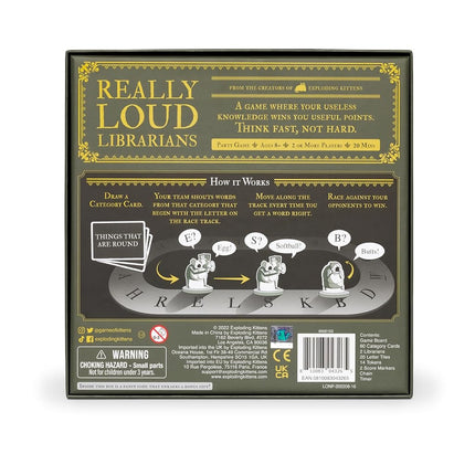 Exploding Kittens Really Loud Librarians Board Game