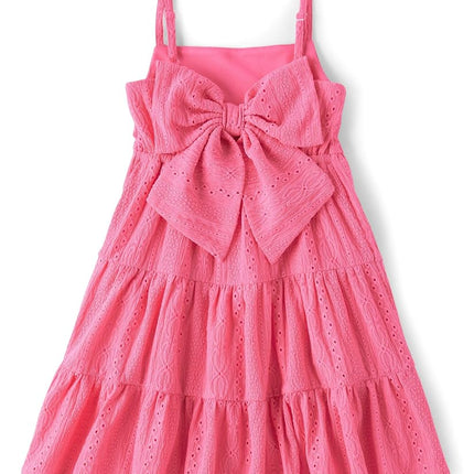 The Children's Place Girls' Casual Sleeveless Tiered Dresses, in the Pink, XX-Large