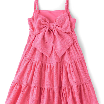 The Children's Place Girls' Casual Sleeveless Tiered Dresses, in the Pink, XX-Large