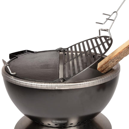 Cuisinart CHA-830 Cleanburn Fire Pit Griddle & Grill 2-in-1 Cooking Top, Pre-Seasoned Cast Iron