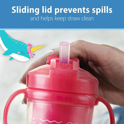 Dr. Brownâ€™s Milestones Insulated Sippy Cup with Straw and Handles - Pink - 10oz - 2-Pack - 12m+