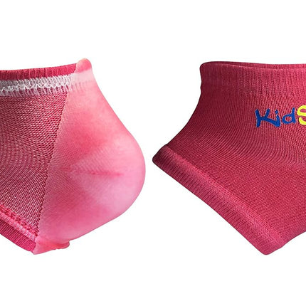 KidSole Gel Heel Strap for Kids with Heel Sensitivity from Severs Disease, Plantar Fasciitis. (Black) (Kids Size 1-6, Pink)
