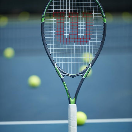 Wilson Tour Slam Strung Tennis Racquet, 4 1/4-Inch, Black/Green