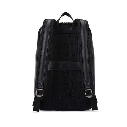 Samsonite Classic Leather Slim Backpack, Black, One Size, Classic Leather Slim Backpack