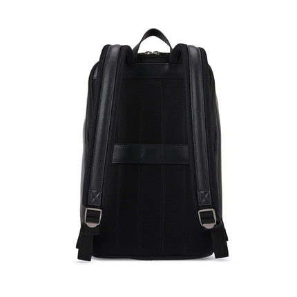Samsonite Classic Leather Slim Backpack, Negro, Talla única, Mochila delgada de cuero clásico