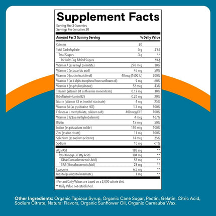 SmartyPants Mens Multivitamin Gummies with Omega 3 DHA/EPA, Methylfolate, Vitamin D3, C, B12, B6, A, K, Zinc, Raspberry Lemonade Flavor, 90 Count (30 Day Supply)