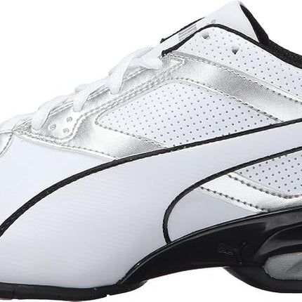 PUMA Mens Tazon 6 Cross Trainer, White Silver Black, 10