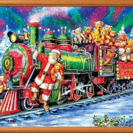 MasterPieces Holiday EZ Grip Extra Large Jigsaw Puzzle, North Pole Delivery, Featuring Art by Jenny Newland, 300 Pieces