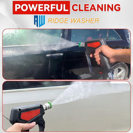 Ridge Washer Pressure Washer Gun 5000 PSI, 12 GPM, High Pressure Spray Gun with 1/4" Quick Connector, 3/8'' Quick Connect, M22-14mm and M22-15mm Fitting