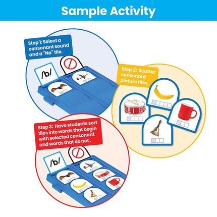 hand2mind Sort that Sound! Activity Set, Phonemic Awareness, ESL Teaching Materials, Science of Reading Manipulatives, Letter Sounds for Kindergarten, Speech Therapy Tools, Phonics Flash Cards