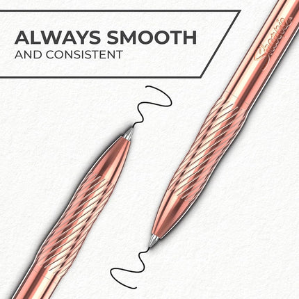 Sharpie S-Gel Pen, Copper Metal Body, Medium Point (0.7mm), Black Ink, Includes 1 Ballpoint Pen and 1 Extra Ink Refill