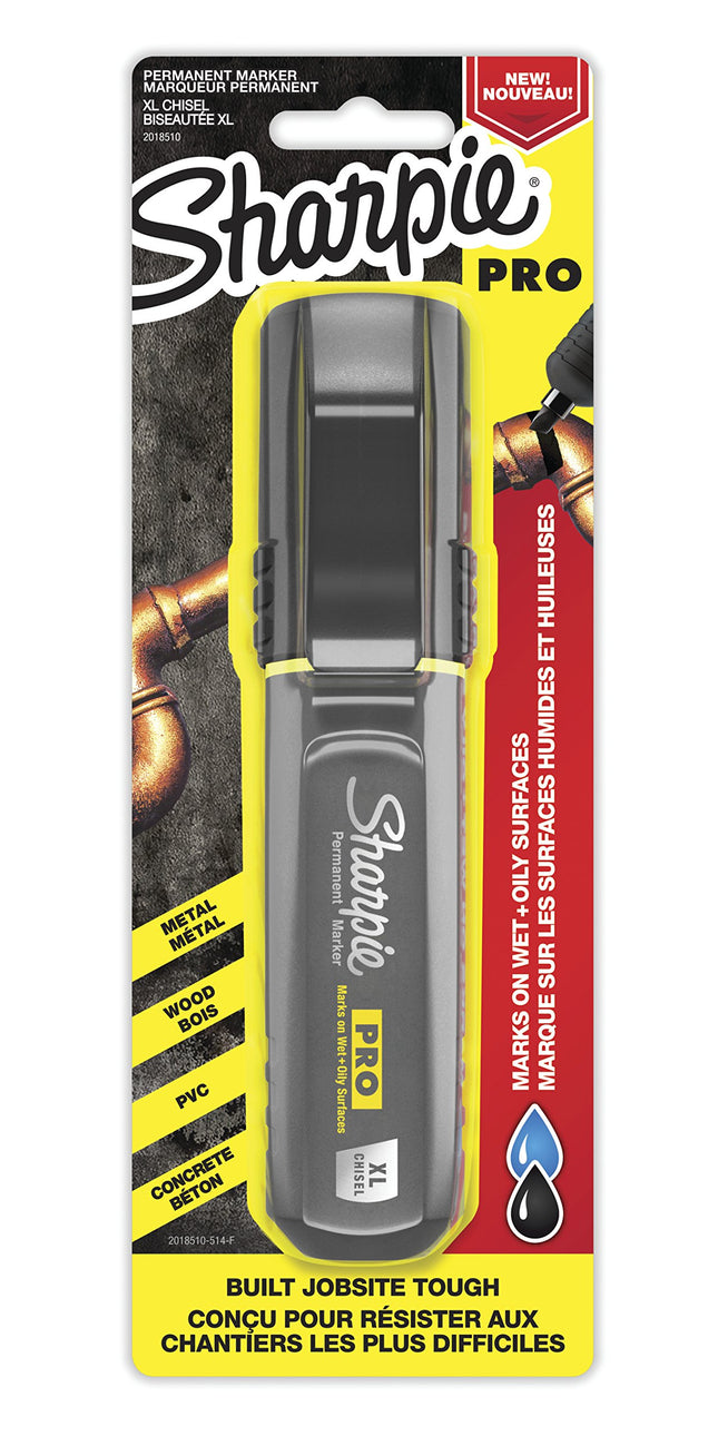 Sharpie Pro Permanent Marker, XL, Chisel Tip, Blac