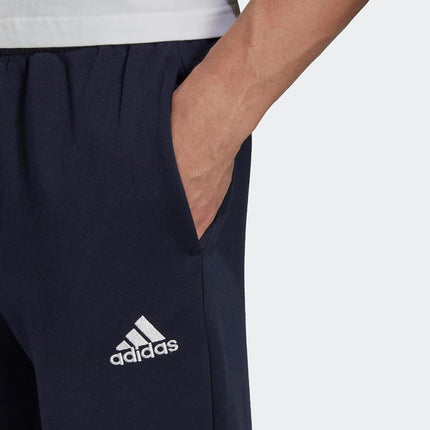 adidas Men's Essentials Fleece Regular Tapered Pants, Ink/White, Medium/2" Inseam Tall